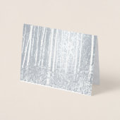 Walden Pond/Bossen: Yuletide vakantie- Folie Kaarten (Voorkant)