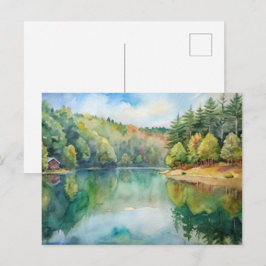 Walden Pond Concord, Massachusetts Briefkaart (Voorkant / Achterkant)