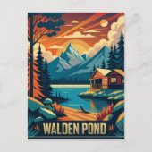 Walden Pond Concord, Massachusetts Briefkaart (Voorkant)