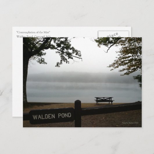 Walden Pond denkbeeldige postkaart (Voorkant / Achterkant)