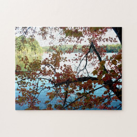Walden Pond door Autumn Leaves Legpuzzel (Horizontaal)