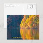 Walden Pond herfstblad Briefkaart (Voorkant / Achterkant)