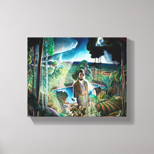 Walden Pond herzien door Newell Convers Wyeth Canvas Afdruk (Voorkant)