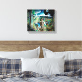 Walden Pond herzien door Newell Convers Wyeth Canvas Afdruk (Insitu (Slaapkamer))