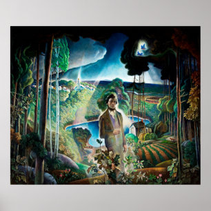 Walden Pond herzien door Newell Convers Wyeth Poster