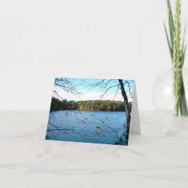Walden Pond in de Herfst Notitiekaartje