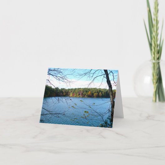 Walden Pond in de Herfst Notitiekaartje (Voorkant)