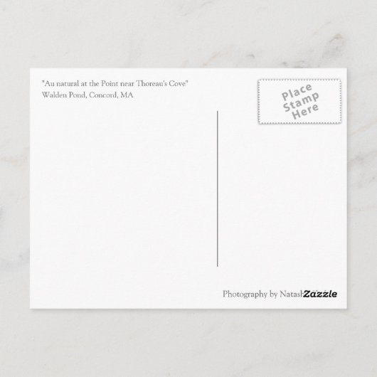 Walden Pond-kaart Briefkaart (Achterkant)