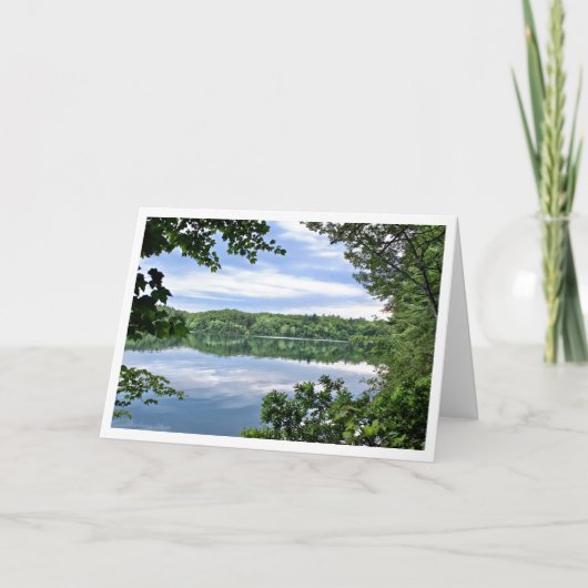 Walden Pond: Landschapszicht Feestdagen Kaart (Voorkant)