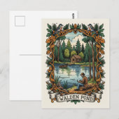 Walden Pond Massachusetts Reizen Briefkaart (Voorkant / Achterkant)