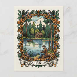 Walden Pond Massachusetts Reizen Briefkaart