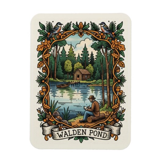 Walden Pond Massachusetts Reizen Magneet (Verticaal)