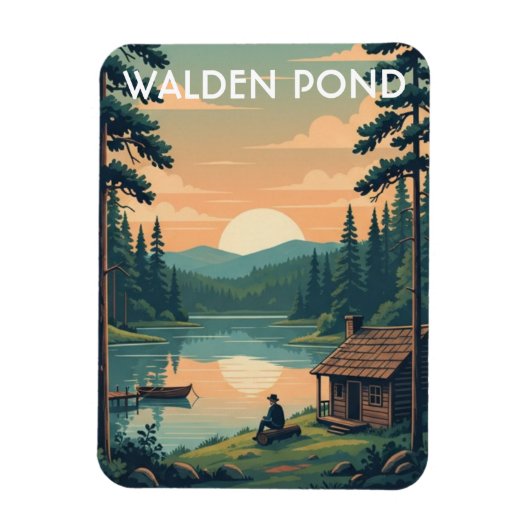 Walden Pond Massachusetts Reizen Magneet (Verticaal)