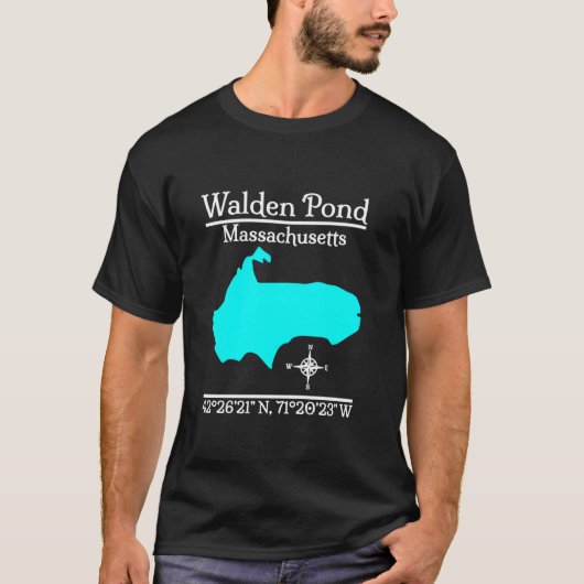 Walden Pond Massachusetts T-Shirt met lange mouwen (Voorkant)
