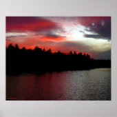 Walden Pond Poster - Deep Red Clouds (Voorkant)