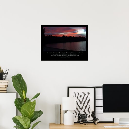 Walden Pond Poster - Liefde Nota over de hemel (Thuiskantoor)