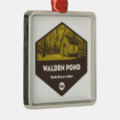 Walden Pond State Reservation Massachusetts Metalen Ornament (Rechts)