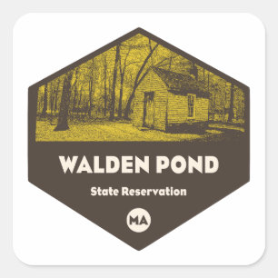 Walden Pond State Reservation Massachusetts Vierkante Sticker