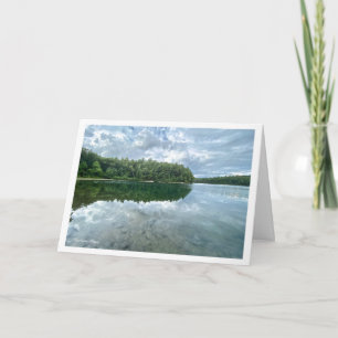 Walden Pond-wolken in de vijver  Feestdagen Kaart