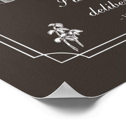 Walden Quote, "Leef bewust" (donker) Poster (Hoek)