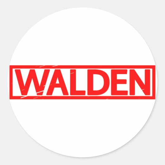 Walden Stamp Ronde Sticker (Voorkant)