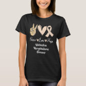 Waldenstrom Macroglobulinemie Peace Love Hope Pear T-shirt (Voorkant)