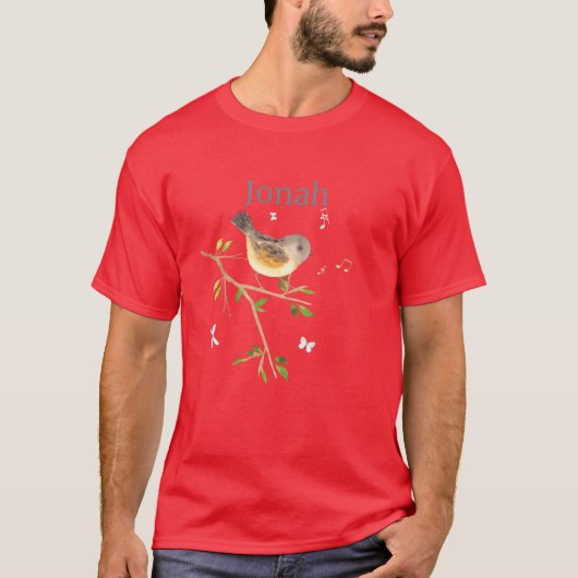 Waldier Bird Naam Jonah grappig T-shirt (Voorkant)