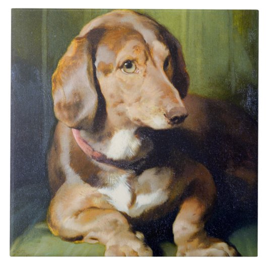 Waldmann Mooi 19e-eeuws Afbeelding van Schattigee  Tegeltje (Voorkant)