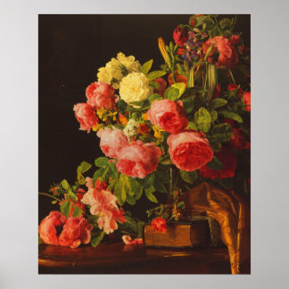 Waldmuller - Nog steeds leven met rozen Poster