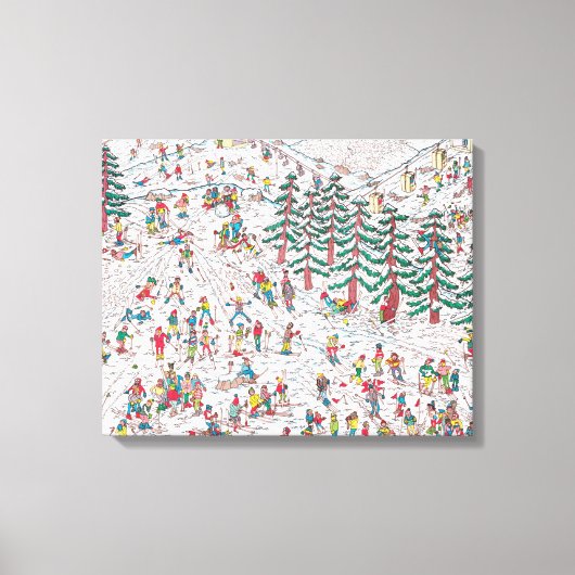 Waldo Cartoon Premium Wrapped Canvas (gloss) Afdruk (Voorkant)