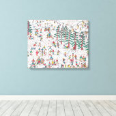 Waldo Cartoon Premium Wrapped Canvas (gloss) Afdruk (Insitu (Houten vloer))