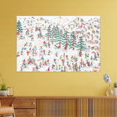 Waldo Cartoon Premium Wrapped Canvas (gloss) Afdruk (Insitu (Woonkamer))
