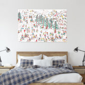Waldo Cartoon Premium Wrapped Canvas (gloss) Afdruk (Insitu (Slaapkamer))