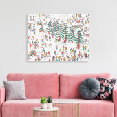 Waldo Cartoon Premium Wrapped Canvas (gloss) Afdruk (Insitu (Woonkamer))
