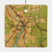 Waldoboro Maine  Map Keramisch Ornament (Achterkant)