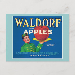 Waldorf Apples  Label Briefkaart