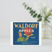 Waldorf Brand Apples Crate Label Briefkaart (Staand voorkant)