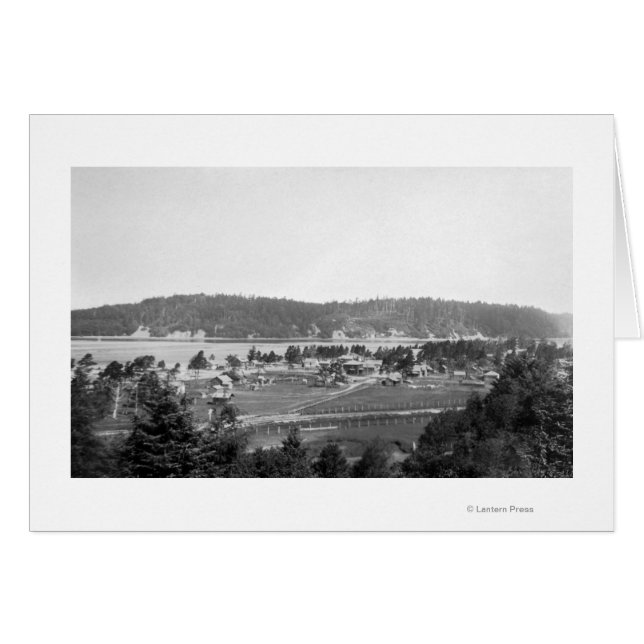 Waldport, Uitzicht van de stad Oregon, noordwaarts (Voorkant Horizontaal)