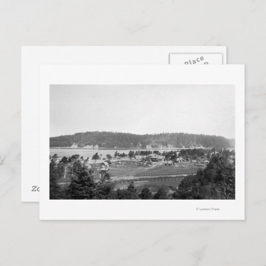Waldport, Uitzicht van de stad Oregon, noordwaarts Briefkaart (Voorkant / Achterkant)