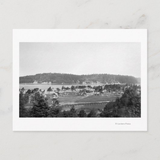 Waldport, Uitzicht van de stad Oregon, noordwaarts Briefkaart (Voorkant)