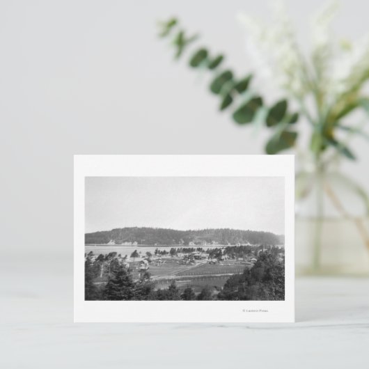 Waldport, Uitzicht van de stad Oregon, noordwaarts Briefkaart (Staand voorkant)