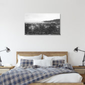 Waldport, Uitzicht van de stad Oregon, West Canvas Afdruk (Insitu (Slaapkamer))