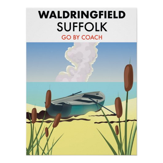 Waldringfield Suffolk reizen poster. Perfect Poster (Voorkant)