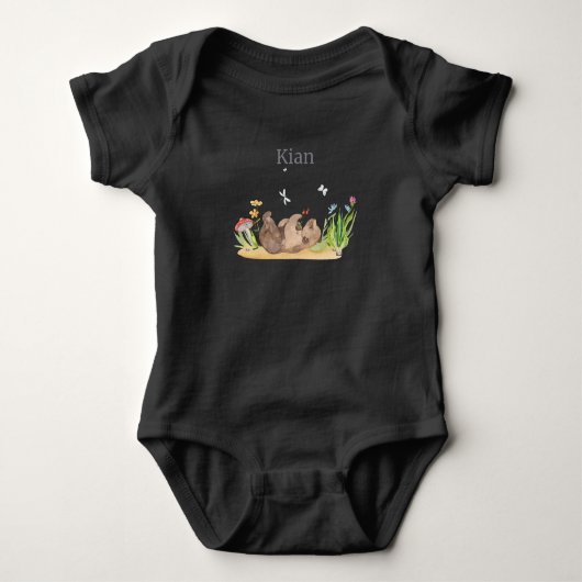 Waldtier Beer Flowers Name Kian Romper (Voorkant)