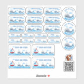 Wale Namensaufkleber handgemalt - 24er Set  Sticker (Vel)
