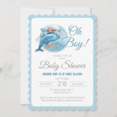 Wale Waterverf Oh Boy Baby shower Kaart (Voorkant)