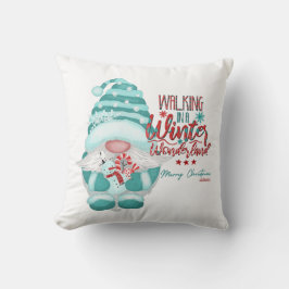 WALEN IN EEN WINTER WONDERLAND Gnome kerstmis Kussen