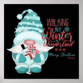 WALEN IN EEN WINTER WONDERLAND Gnome kerstmis Poster