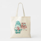 WALEN IN EEN WINTER WONDERLAND Gnome kerstmis Tote Bag (Achterkant)