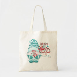 WALEN IN EEN WINTER WONDERLAND Gnome kerstmis Tote Bag